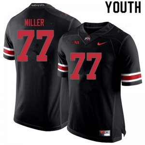 NCAA Ohio State Buckeyes Youth #77 Harry Miller Blackout Nike Football College Jersey OZN3645KH